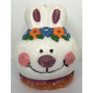 Vintage Easter Spring Bunny Head Candle 3.5" x 4" SKU H326